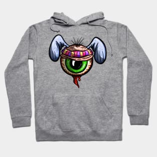 Eyeball Flying Rockabilly Tattoo Cartoon Style Eye Hoodie